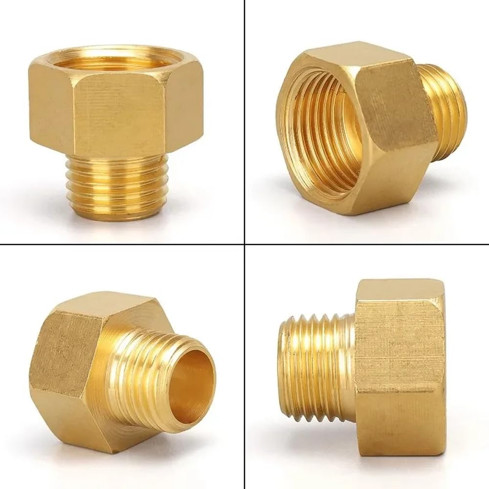 Conversión de medidor de presión Masculino a Femenino Conversión de la articulación de Cobre Ajuste del acoplador rápido del acoplador 1/8 "1/4" 3/8 "1/2", M03, F04,10 PCS