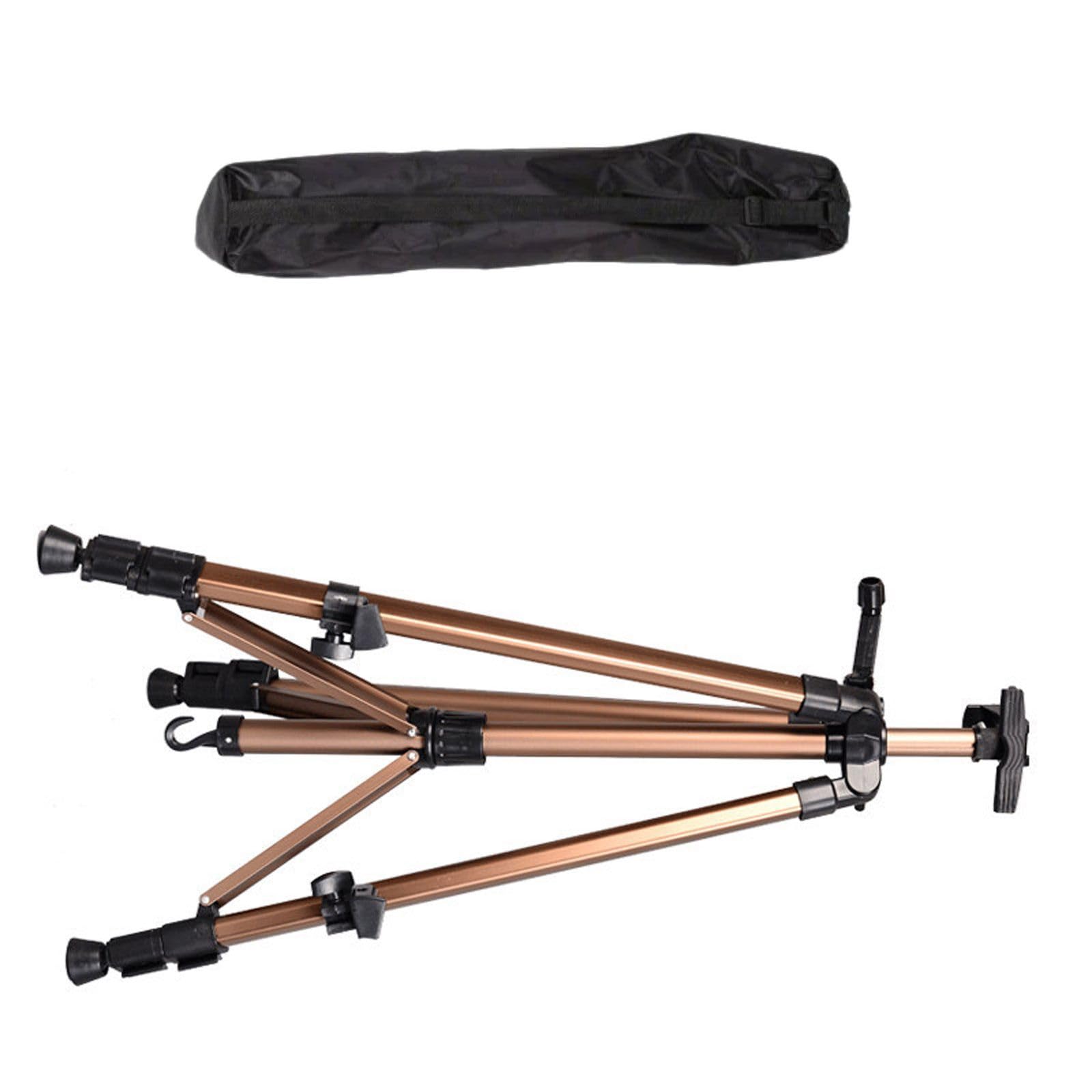 Caballete de metal ajustable para artistas, soporte de pintura artística con bolsa de almacenamiento, perfecto para dibujar y presentar, suministros de arte ligeros y portátiles