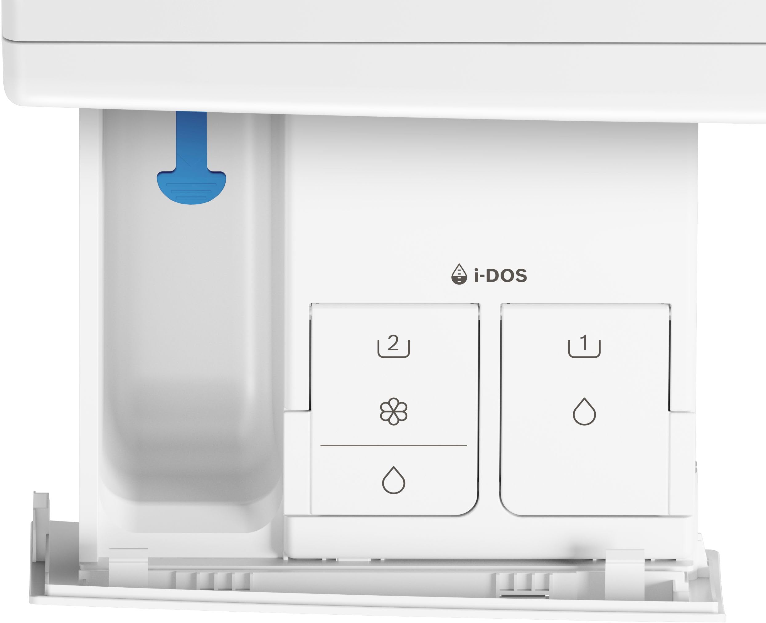 Bosch Serie 6 Smarte Waschmaschine 9 kg 1400 UpM i-DOS WGH244A40 | Barcode-Erkennung für Waschmittelmenge, bürstenloser Motor, Fleckenautomatik für 16 Fleckenarten, Nachlegefunktion