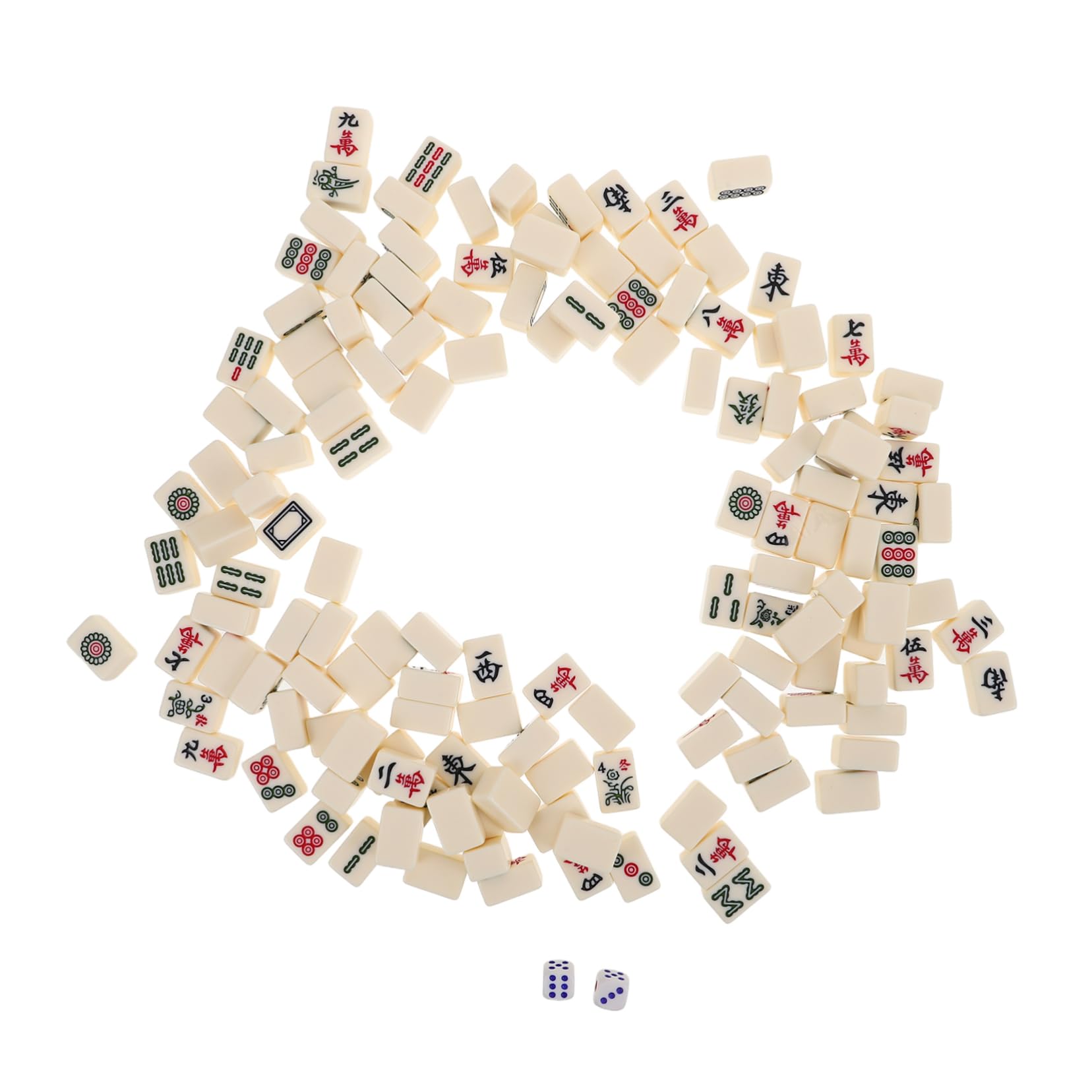 CORHAD Tiny Mahjong Set Compact Mahjong Kit for Travel Lightweight Design for Easy Carrying