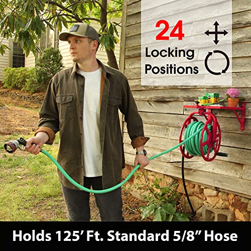 Liberty Garden 713 Revolution Multi-Directional Garden Hose Reel, Red #TOP2