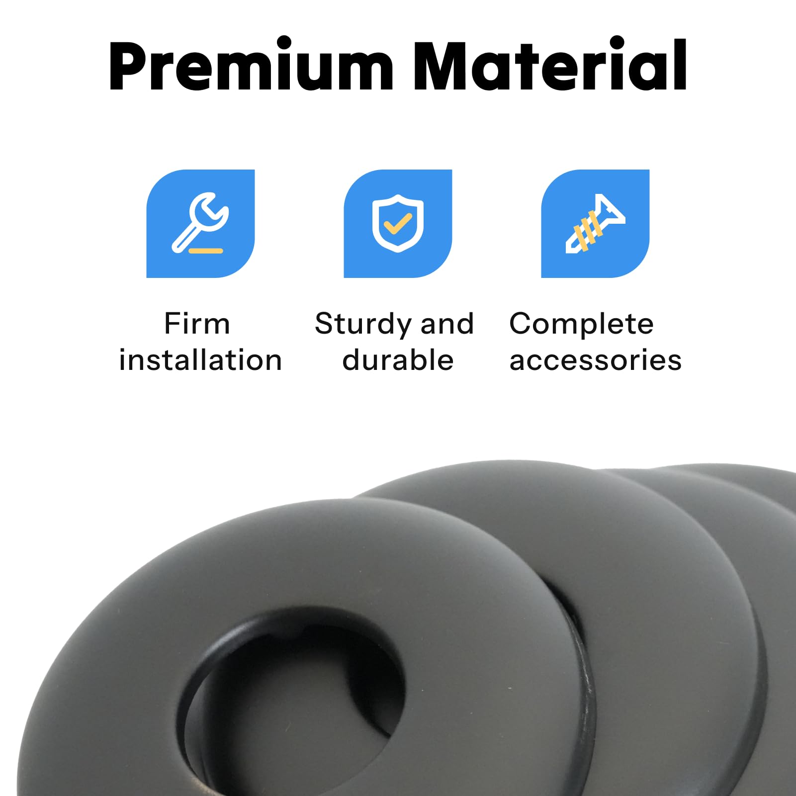 Marque : Hugwish Rosace Mitigeur Douche Acier Inoxydable (3/4) Ø 27 mm x Ø 69 mm x hauteur 8 mm 4pcs, Rosace Robinet, Garniture Pour Robinet De Douche Muraux (4, 69x8mm Noir) in use