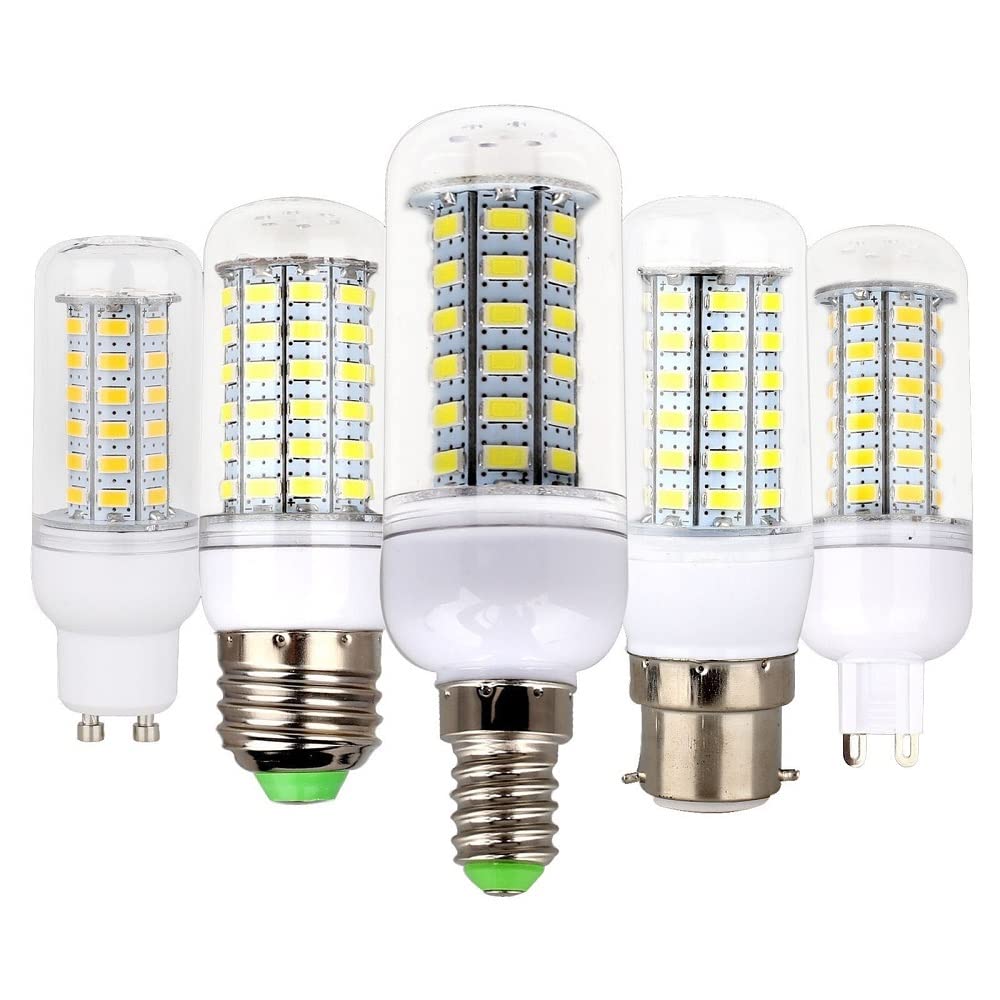 Lampadine per la casa, Confezione da 10, lampadine a LED a Forma di Mais AC110V 3W/6W/9W/12W/15W E14/E27/B22/G9/GU10 5730SMD per Lampada da Ufficio e casa