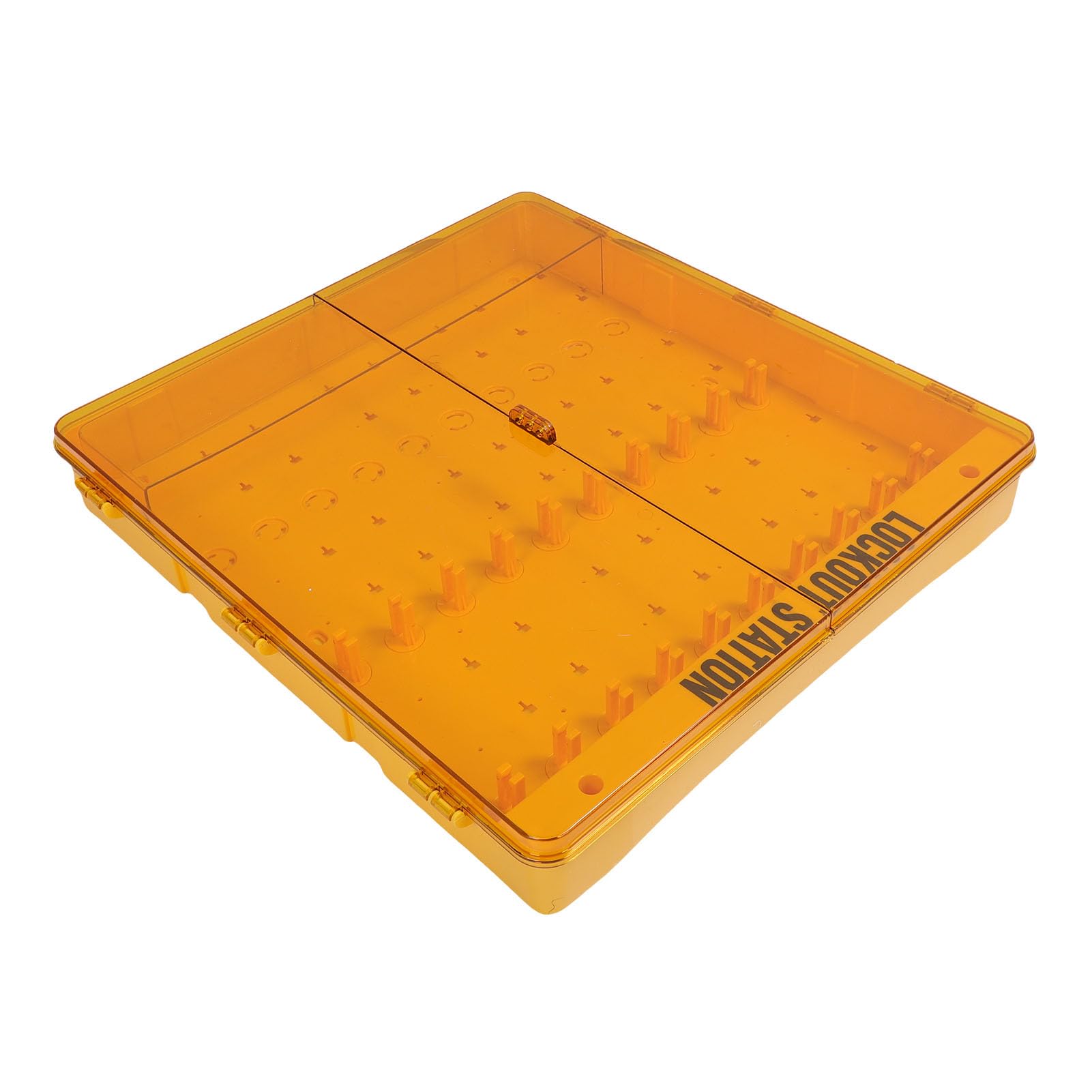 Estación de Etiqueta de Bloqueo, Gabinete de Etiqueta de Bloqueo de Bloqueo sin Relleno para Dispositivos LOTO, Placa de Etiqueta de Bloqueo de Bloqueo de Pared con Cubierta de