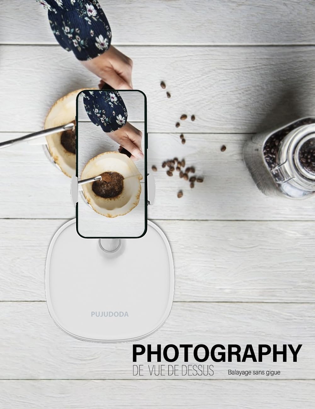 Phone Holder à 360° Réglable pour Bureau, Diffusion en Direct, Tournage Vidéo