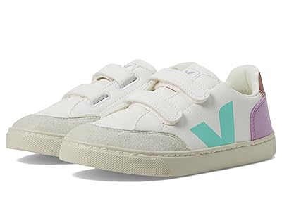 VEJA Kids Small V-12 (Little Kid/Big Kid) Kids Shoes Extra-White_Multico-Orchid : Unisex EU 29 (US 12 Little Kid) M, Leather
