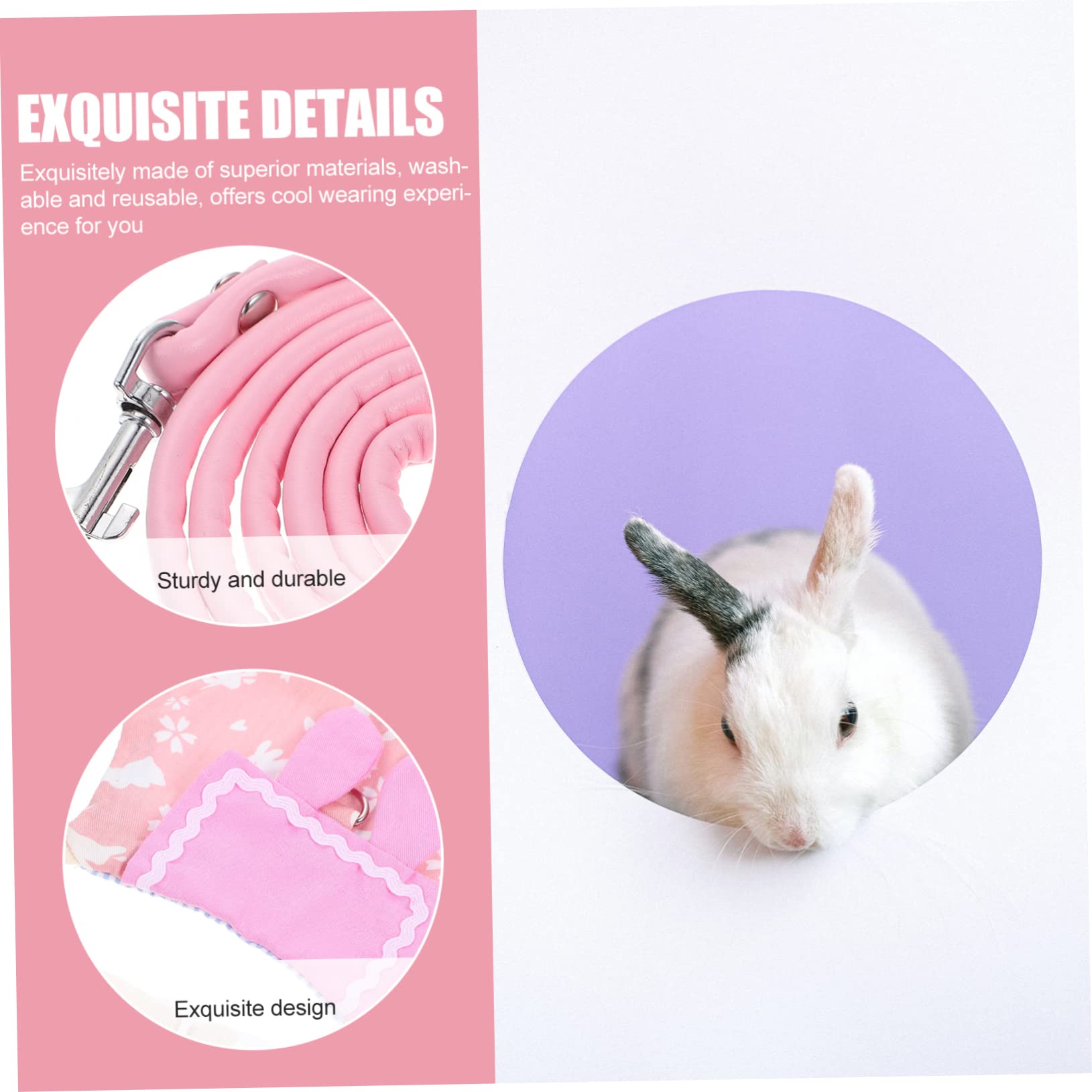 BESPORTBLE 4sätze Bunny Kit Für Haustiere Süßes Und Atmungsaktives Kaninchengeschirr Mit Leine Für Kleine Haustiere Wie Zwergkaninchen Und Andere Kleintiere