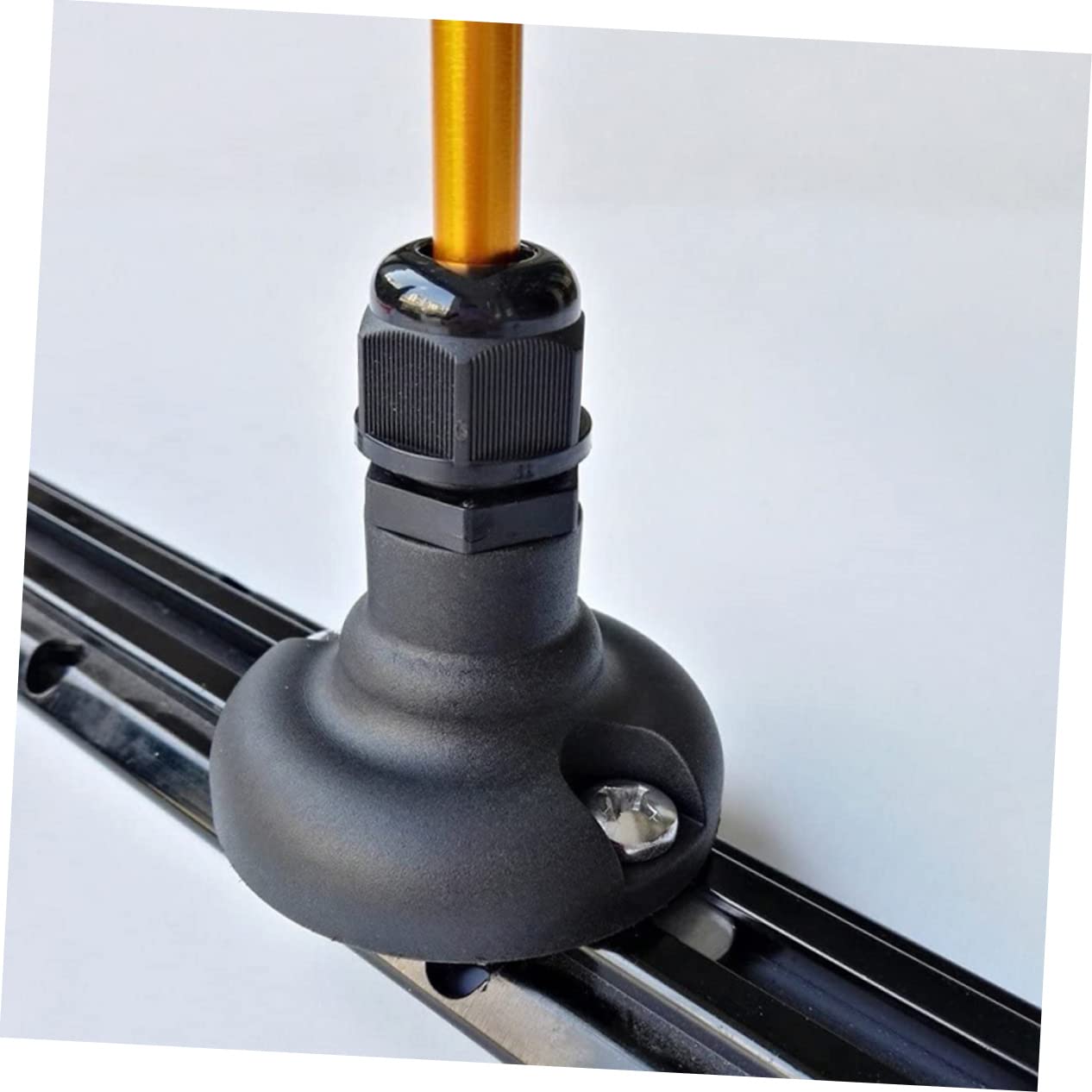 VANZACK 12ft Aluminum Folding Kayak Fishing Visibility Flag Pole Set Boat Flag Pole Kits