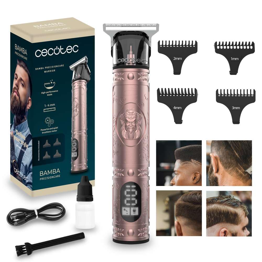 Tondeuse Bamba PrecisionCare Warrior Cecotec avec 4 peignes - 8