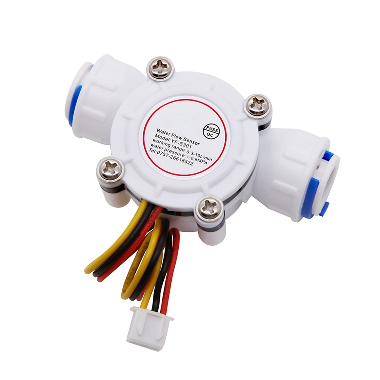 1/4" 3/8" Sensor de flujo de agua de tubería de PE, sensor de 1,75 MPa, máquina de café, caudalímetro de turbina DC5~18V (Size : 3/8")
