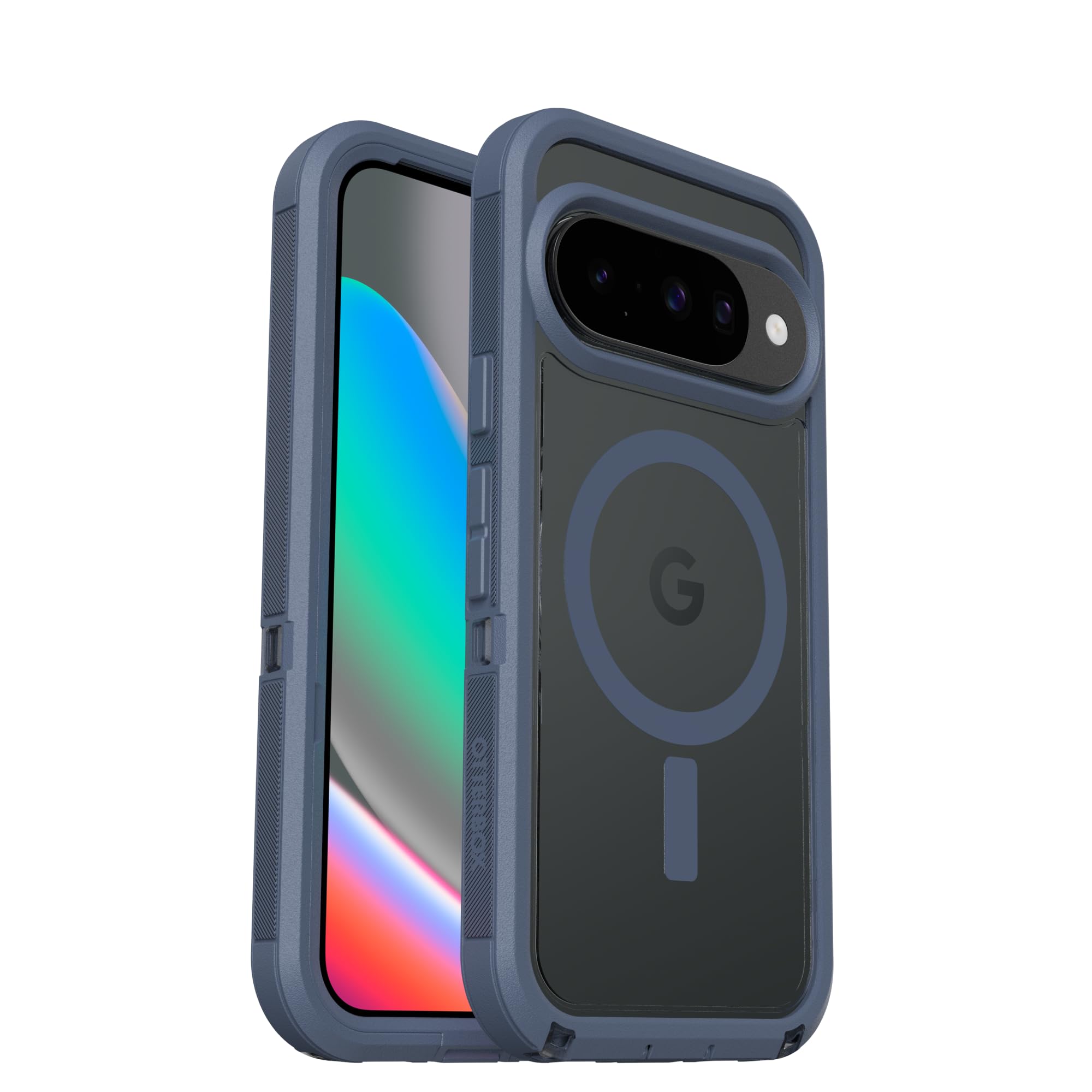 OtterBox Defender Pro XT cover per Google Pixel 10/10 Pro,Trasparente/Blu | Con Pixelsnap, Custodia resistente a urti e cadute, ultra robusta, testata 7x vs le norme MIL-STD 810G