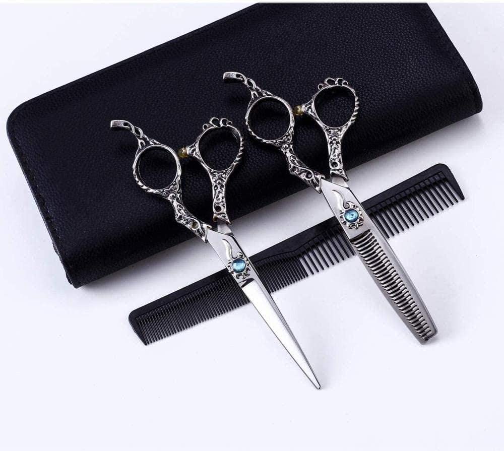 Ciseaux de coiffure professionnels argentés de 15 cm pour dégradé