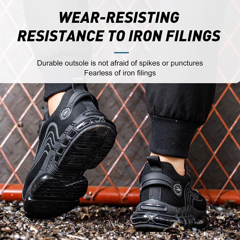 Steel Toe Work Shoes for Men Women Lightweight Comfortable Industrial & Construction Outdoors Work Safety Sneakers - Image 4