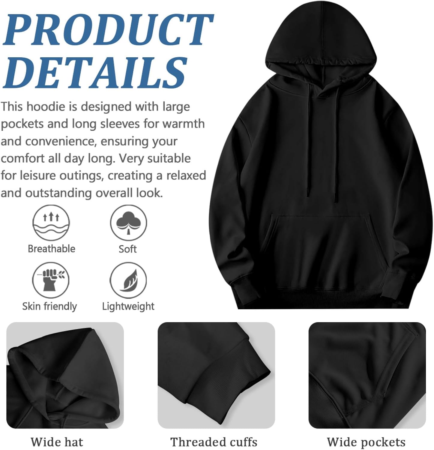 Bulk Custom Hoodies Your Design Here, Personalized Hoodie Add Your Text Logo Photo Name,Customized Sweatshirts for Men Women - Image 3