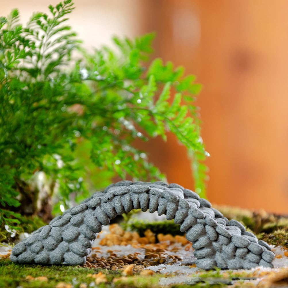 FRCOLOR Fish Tank Bridge Figurine Fairy Garden Bridge Miniature Resin e DIY Accessories for Fish Tank Decoration for Bonsai, Garden, and Indoor Decoration