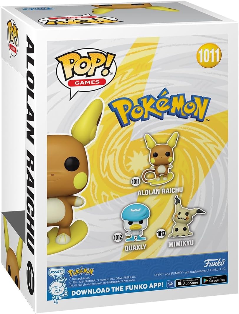 Funko Pop! Games: Pokemon - Raichu (Alolan) - Collectable Vinyl Figure - Gift Idea - Official Merchandise - Toys for Kids & Adults - Video Games Fans - Model Figure for Collectors and Display