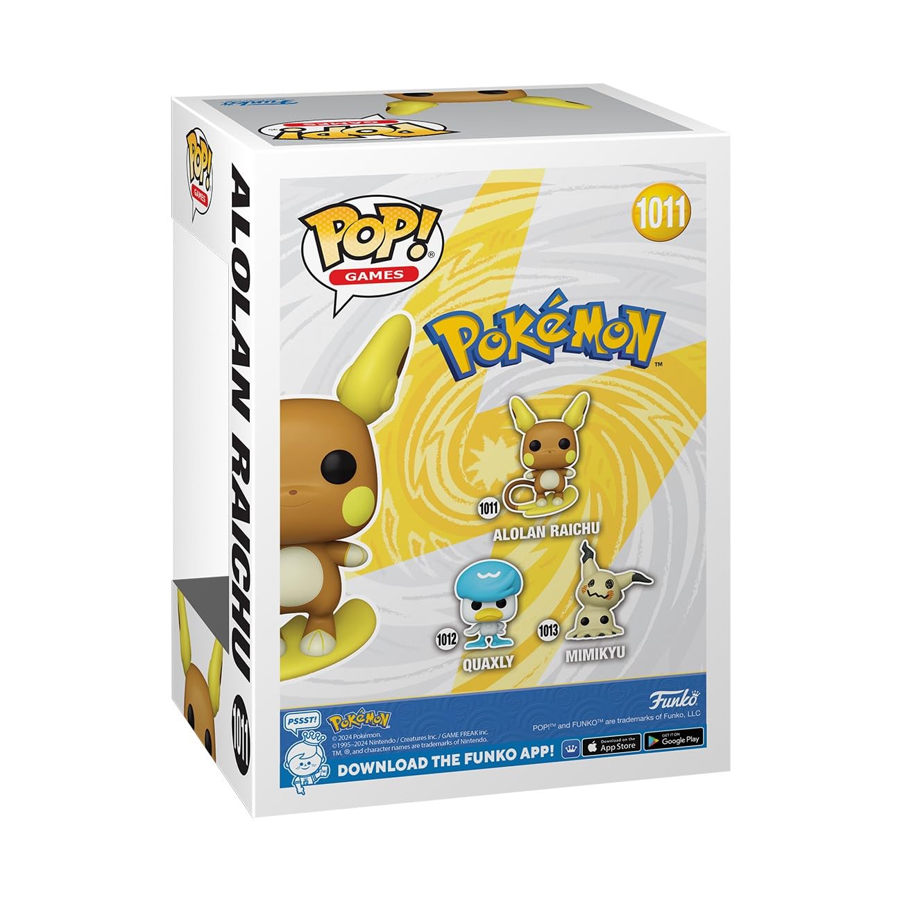 Funko Pop! Games: Pokemon - Raichu (Alolan) - Figura de vinilo coleccionable - Idea de regalo - Producto oficial - Juguetes para niños y adultos - Fans de los videojuegos - Figura modelo para