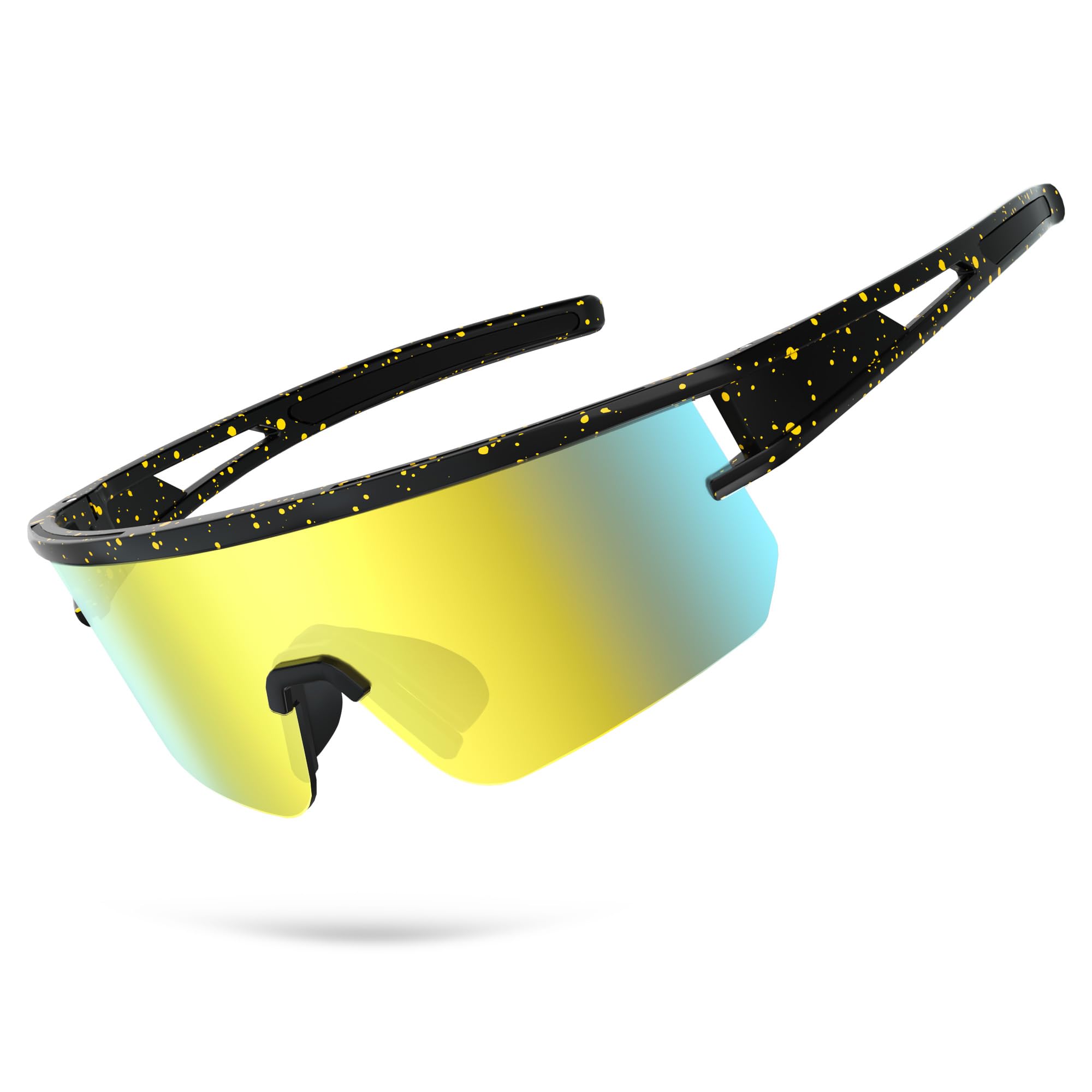 BOLLFOYouth Polarized Sports Sunglasses, UV400 Protection Outdoor Sun Glasses for Men Women Youth Baseball Cycling Driving