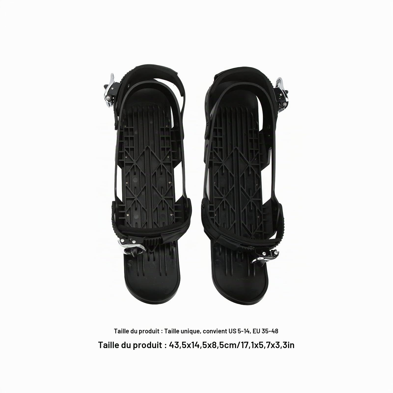 Focket Mini Patins de Ski Réglables pour la Neige, Chaussures d'Hiver, Skiboard