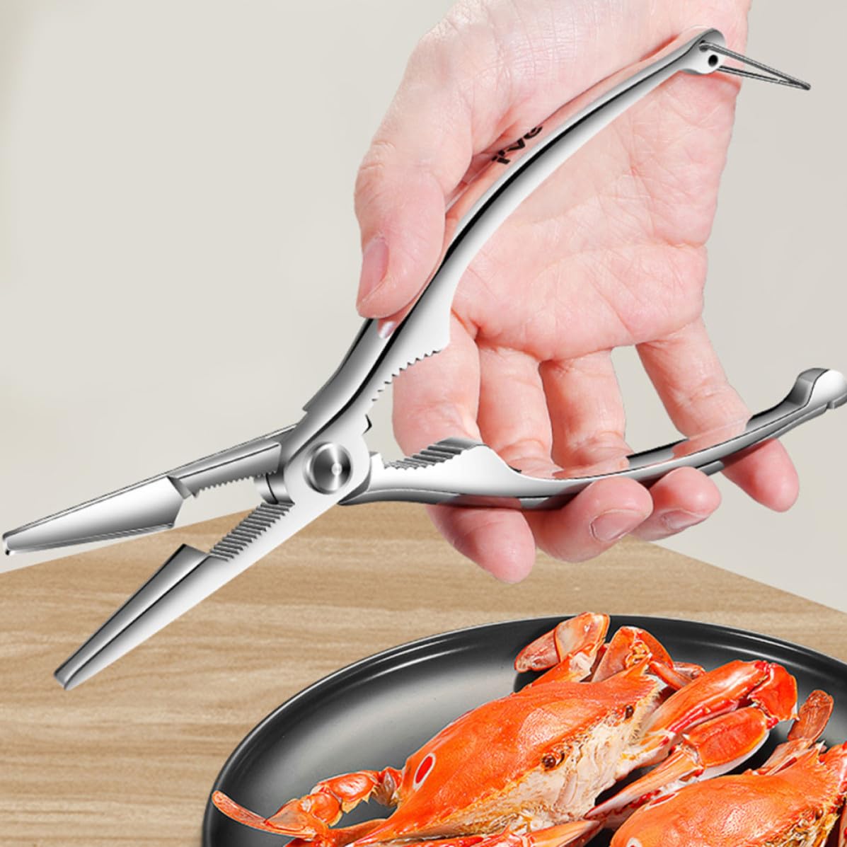 Set di Utensili per Granchio Facili da Usare in Acciaio Inossidabile 304, 4 Pezzi Riutilizzabili per Cucina e Appassionati di Pesce