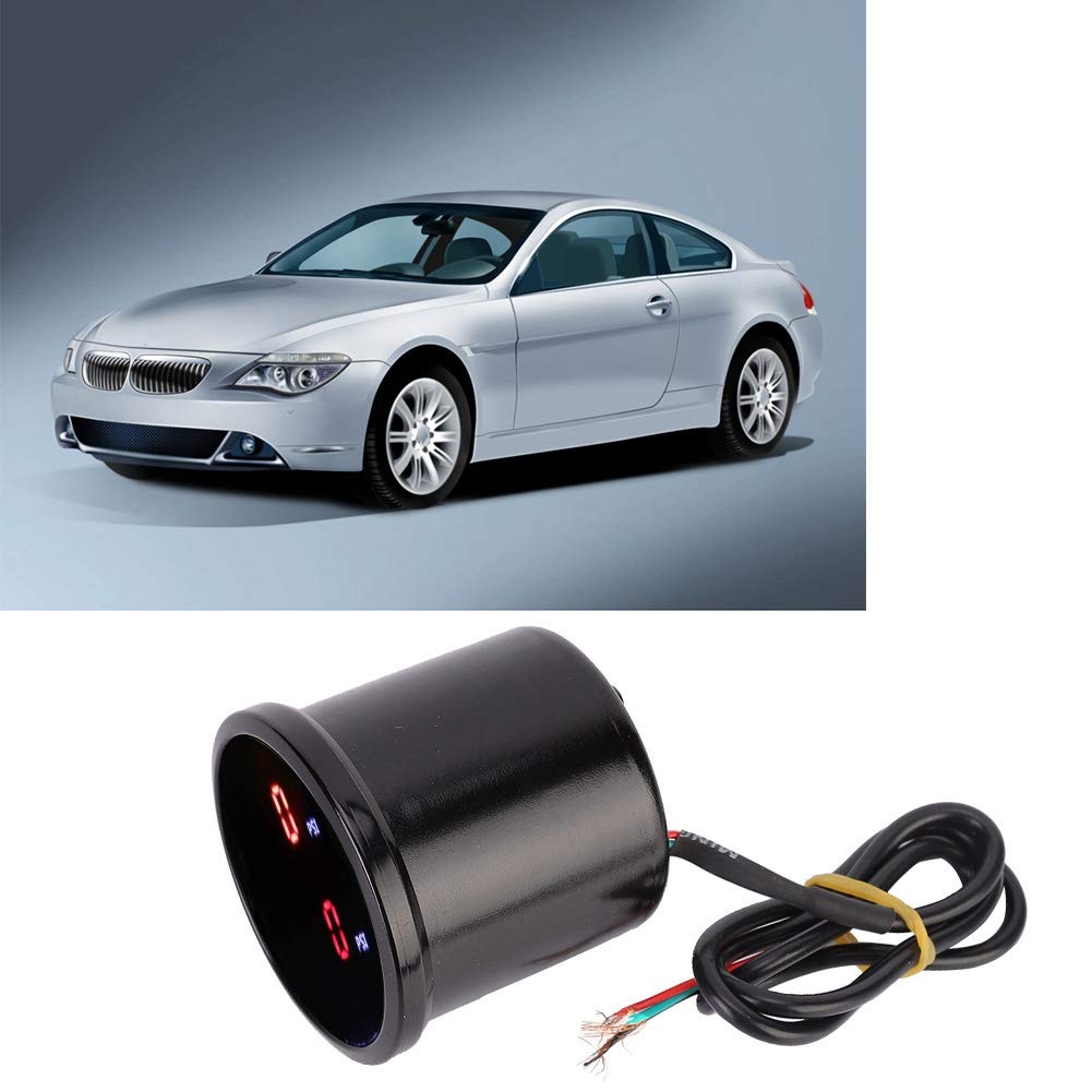 Luftdruckmesser, 2 in Druckluftmesser 52 mm DC 12 V Auto-PSI-Luftdruckmesser LED Doppel Digitalanzeige Air Ride Gauge Sensor Kit