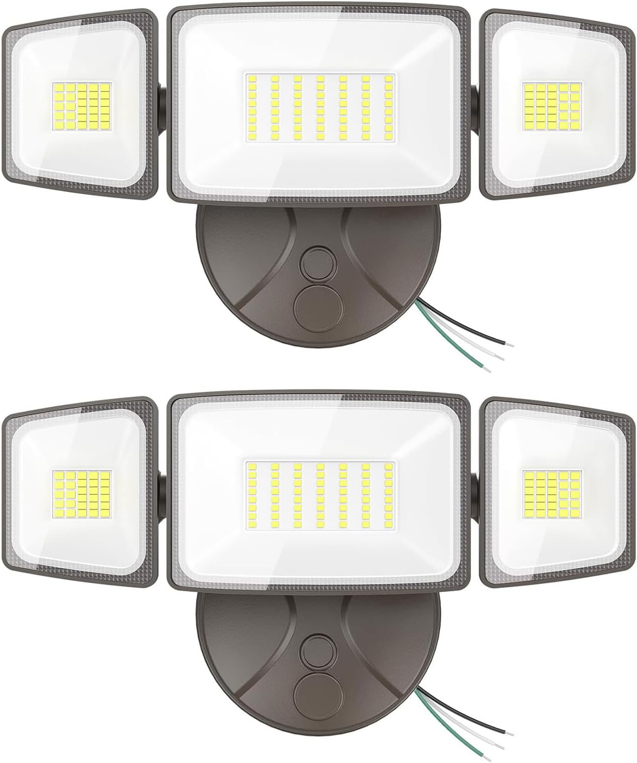 Onforu 2 Pack 75W Flood Lights Outdoor, 7000LM LED Floodlights Switch Controlled, IP65 Waterproof Exterior Lighting Fixture with 3 Adjustable Heads, 6500K Security Light for Eave Garage Yard