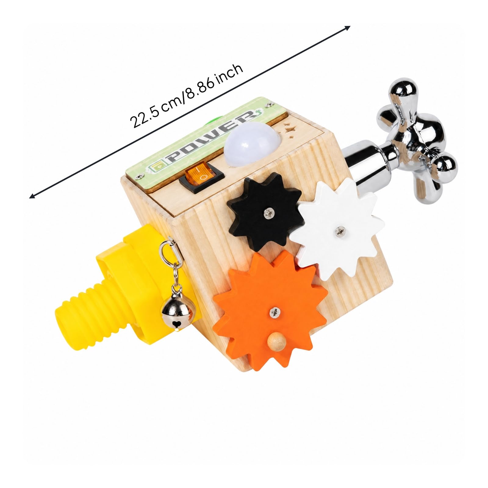 Cubo attività Metodo Educativo Non Elettrico Cubo attività con Interruttori e Ingranaggi Robusto Giocattolo Educativo, Viaggi