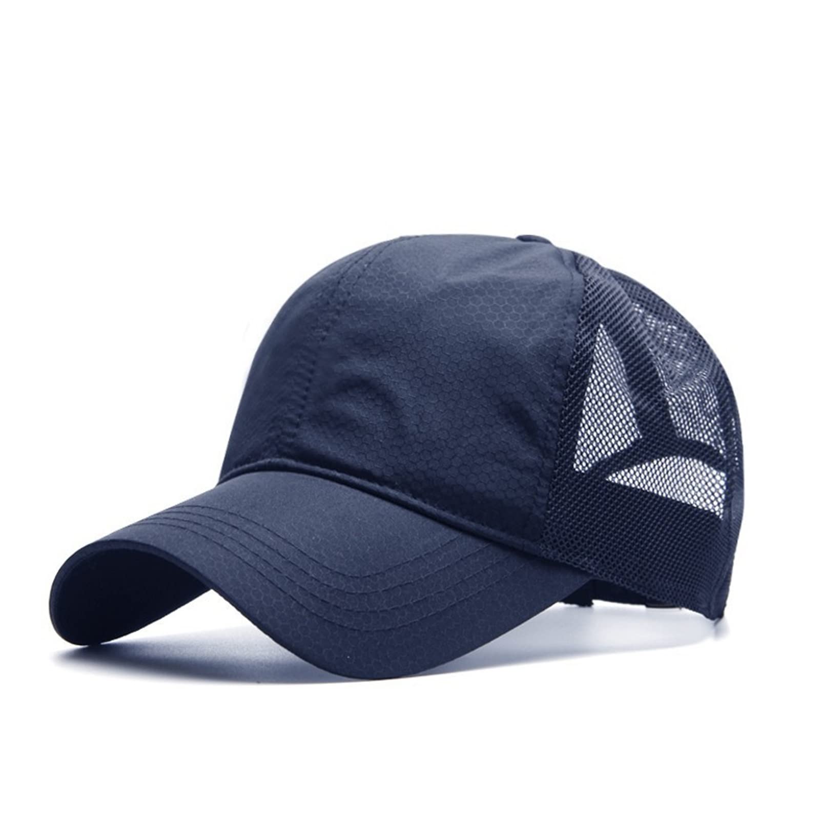 Big Head Man Plus Size Berretto da Baseball Uomo Estate Tessuto Sottile Mesh Cappello da Sole Cappelli Maschili M 55-59cm L 60-64cm (Color : Blue3, Size : Code 60-65CM)