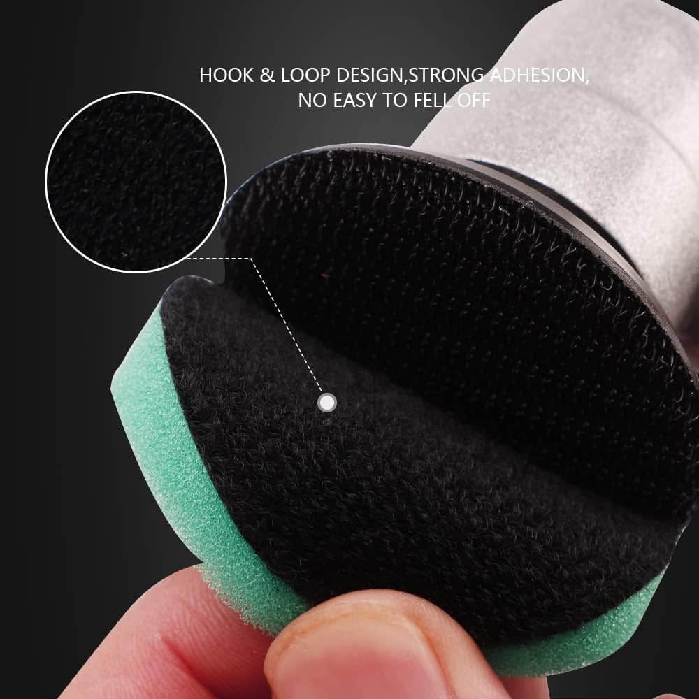 SPTA 29pcs Drill Buffing Pad Detail Polishing Pad Mix Size Kit with 5/8-11 Thread Backing pad & Adapters for Car Sanding, Polishing, Waxing (29Pcs Mini Polishing Pad Set1) - Image 8