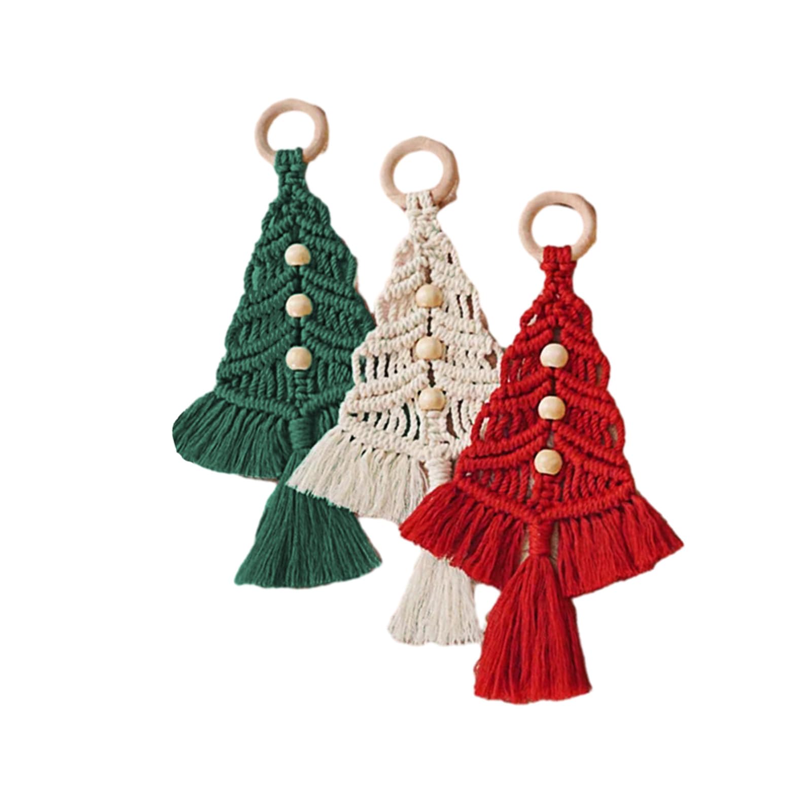 Amazon.co.jp: 編み物クリスマスツリーセット | マクラメ手作り編み木