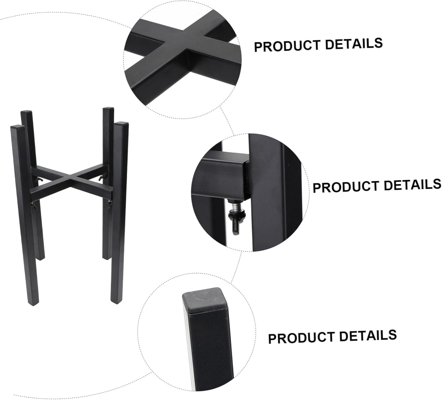 Potted Plants Rack Four-legged Flower Stand Cross-shaped Storage Shelf Flower Pot Holder and Durable Plant Stand
