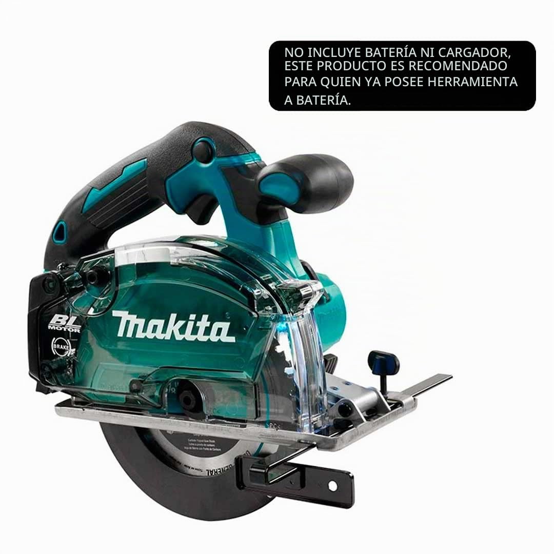 Makita DCS553Z Cortador de Metal con depósito 18V LXT 150MM, Solo, Azul, Size