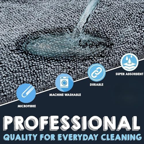 Image of 1200 GSM Microfiber Cloth | Microfiber Car Duster | 2 in 1 Car Cleaning Kit | Super Absorbent, Scratch Free Car Dust Cleaner with Extendable Handle for Dashboard, Interior, Exterior, SUV & Bike.