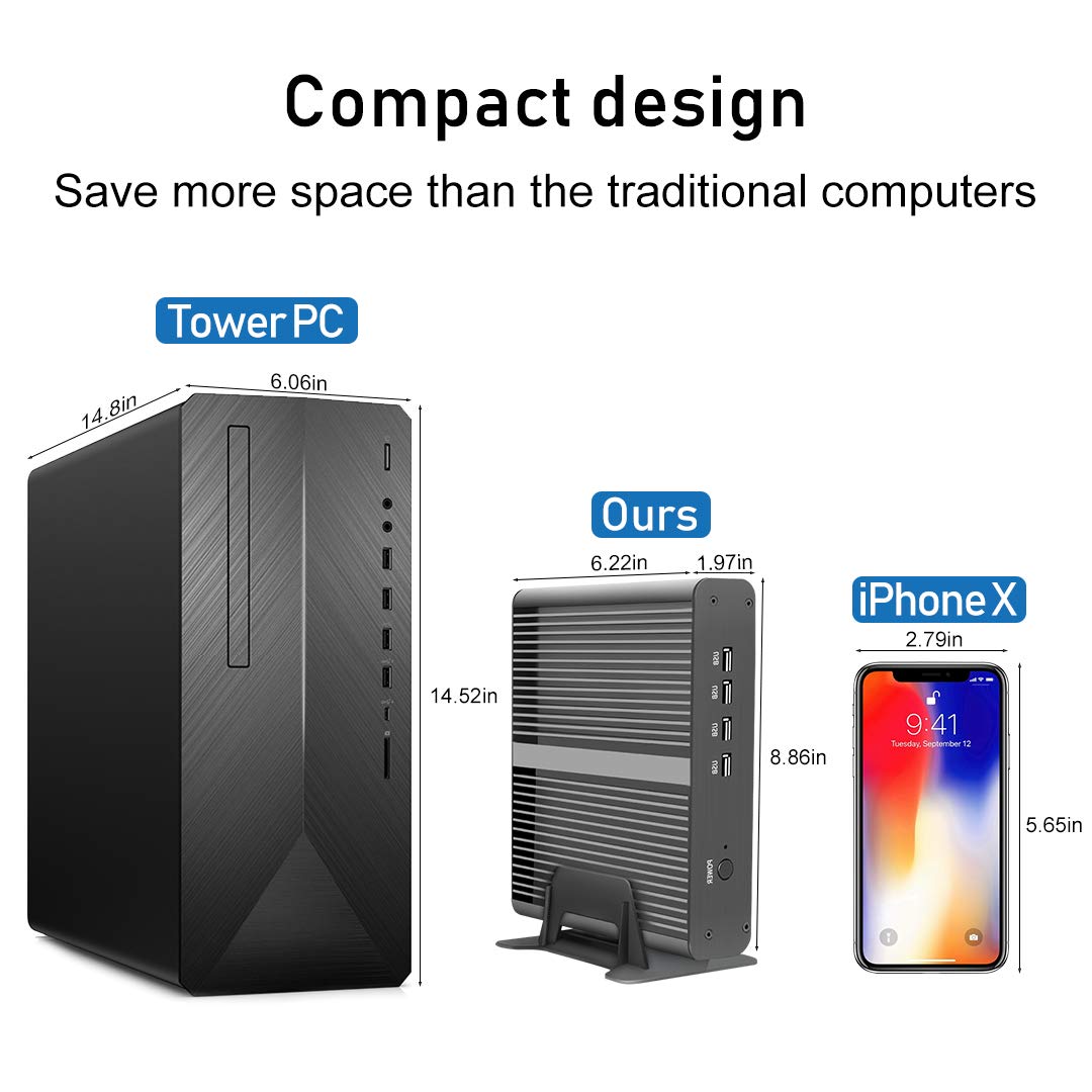 Amazon.com: msecore Fanless Mini PC, Desktop Computer with Core i7
