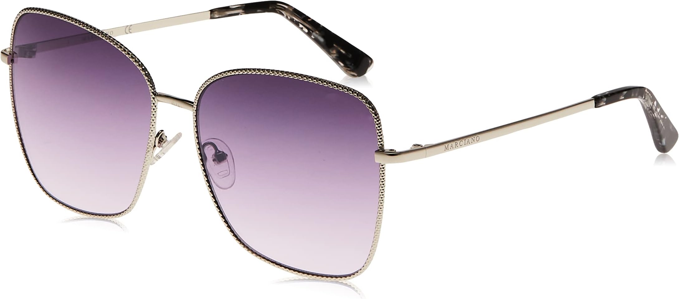 GUESS by MarcianoWomen's Square GM081110Z60 Sunglasses, Nickeltin, 60-16-140