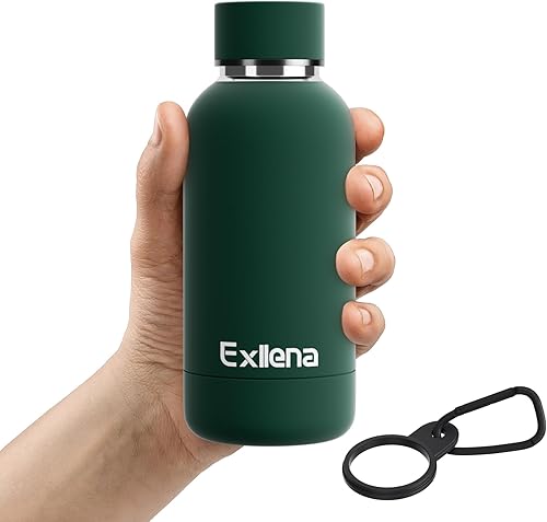 Miniatura 23 de Botellas de agua aisladas delgadas para viajes de 18 oz con clip, botella de agua de acero inoxidable de doble pared con aislamiento al vacío,