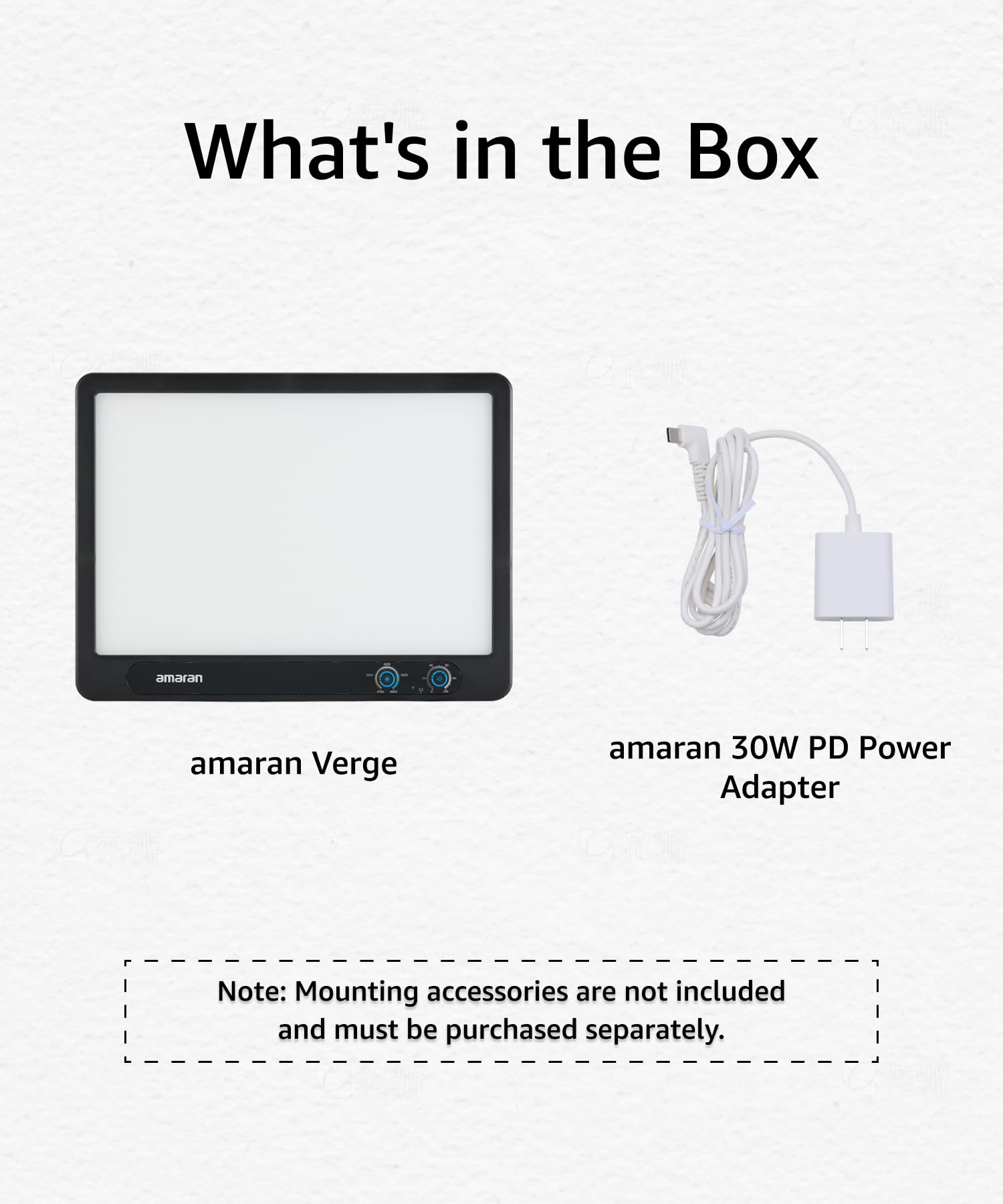 amaran Verge Key Light Bicolore 2700–6500K, CRI 96, Panneau LED Doux, USB-C, pour Streaming, appels vidéo & création – Charbon