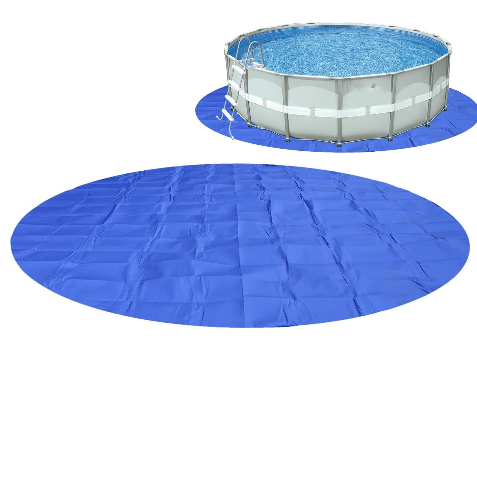 Telone Di Protezione Sotto Piscina Rotondo Impermeabile Resistente Al Sole | Tappeto Rivestimento Piscina Per Esterno Auto Camion Merci Vasca Idromassaggio Centro Fitness Palestra Giard