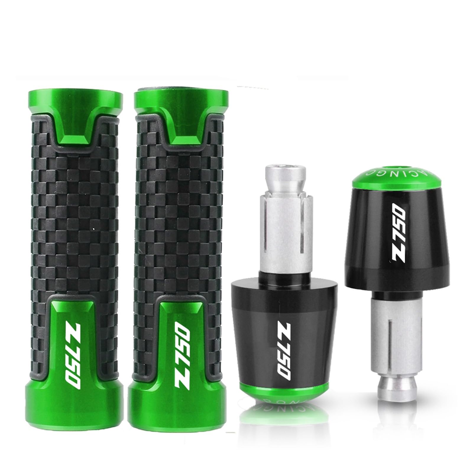 Empuñadura Motocicleta puños de Moto para Kawasaki Z750 2007 2008 2009 2010 2011 2012 Z750 Z 750 Manija Motocicleta 7/8 ”22mm Empuñaduras De Manillar Manijas Empuñadura Enchufe Final Manillar (Color