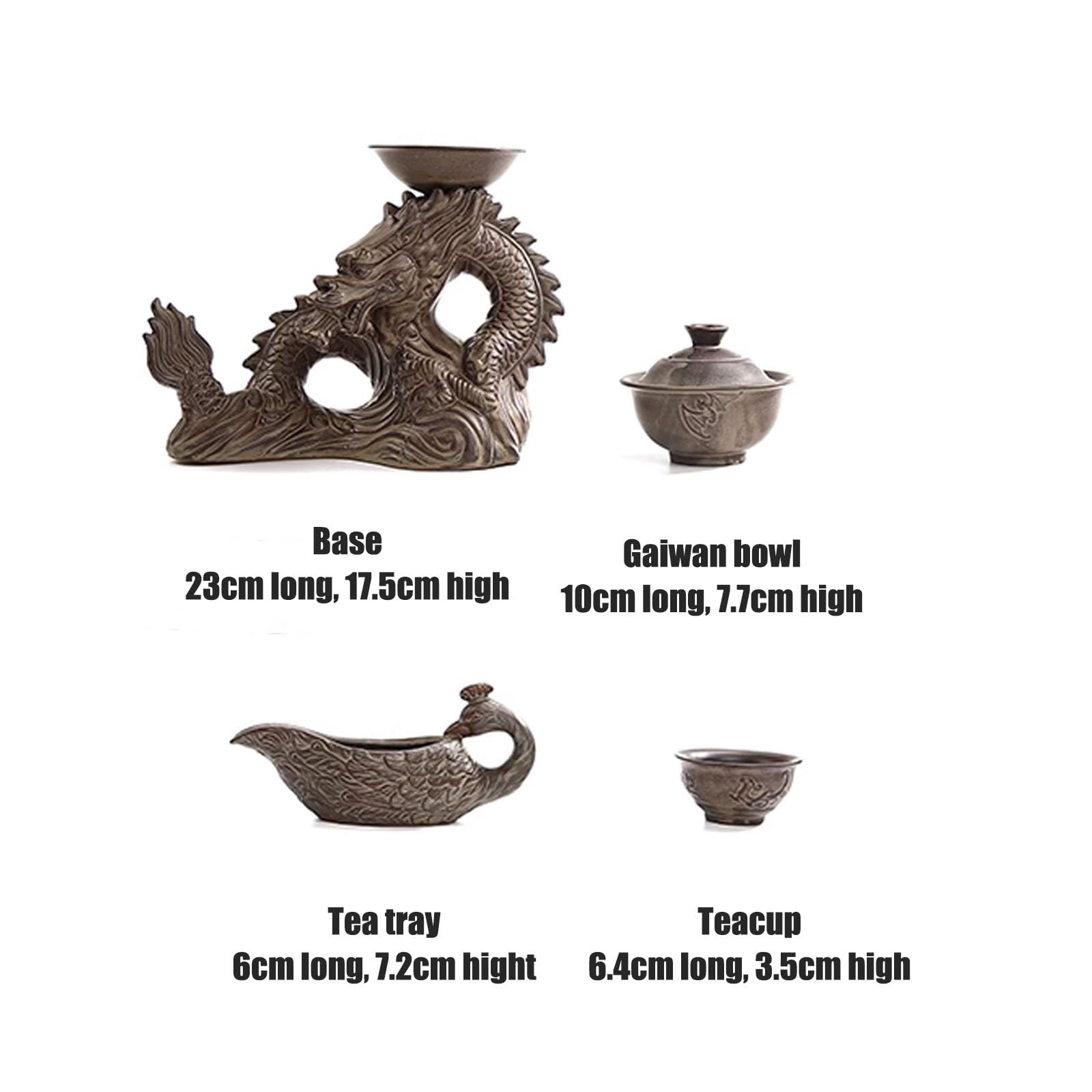 Ceramiczny zestaw do herbaty, ręcznie wykonany porcelanowy podgrzewacz Kung Fu, przenośny gaiwan i filiżanki do półautomatycznego przygotowywania herbaty do mielenia kamienia