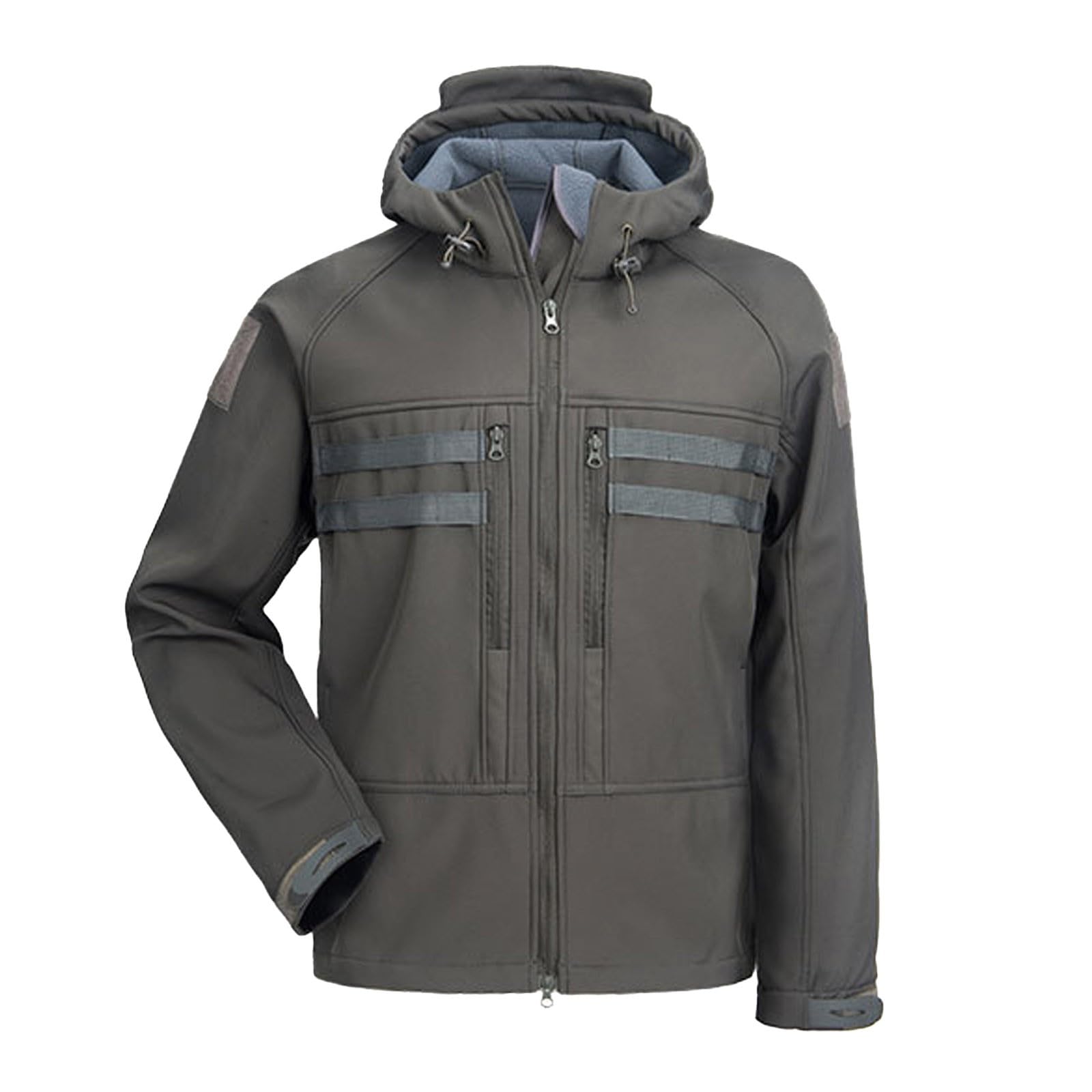 Generisch Chubasquero para bicicleta para hombre, chaqueta de forro polar, pesado, cortavientos, resistente al agua, cortavientos, con capucha, chaqueta de camuflaje, chaqueta de senderismo