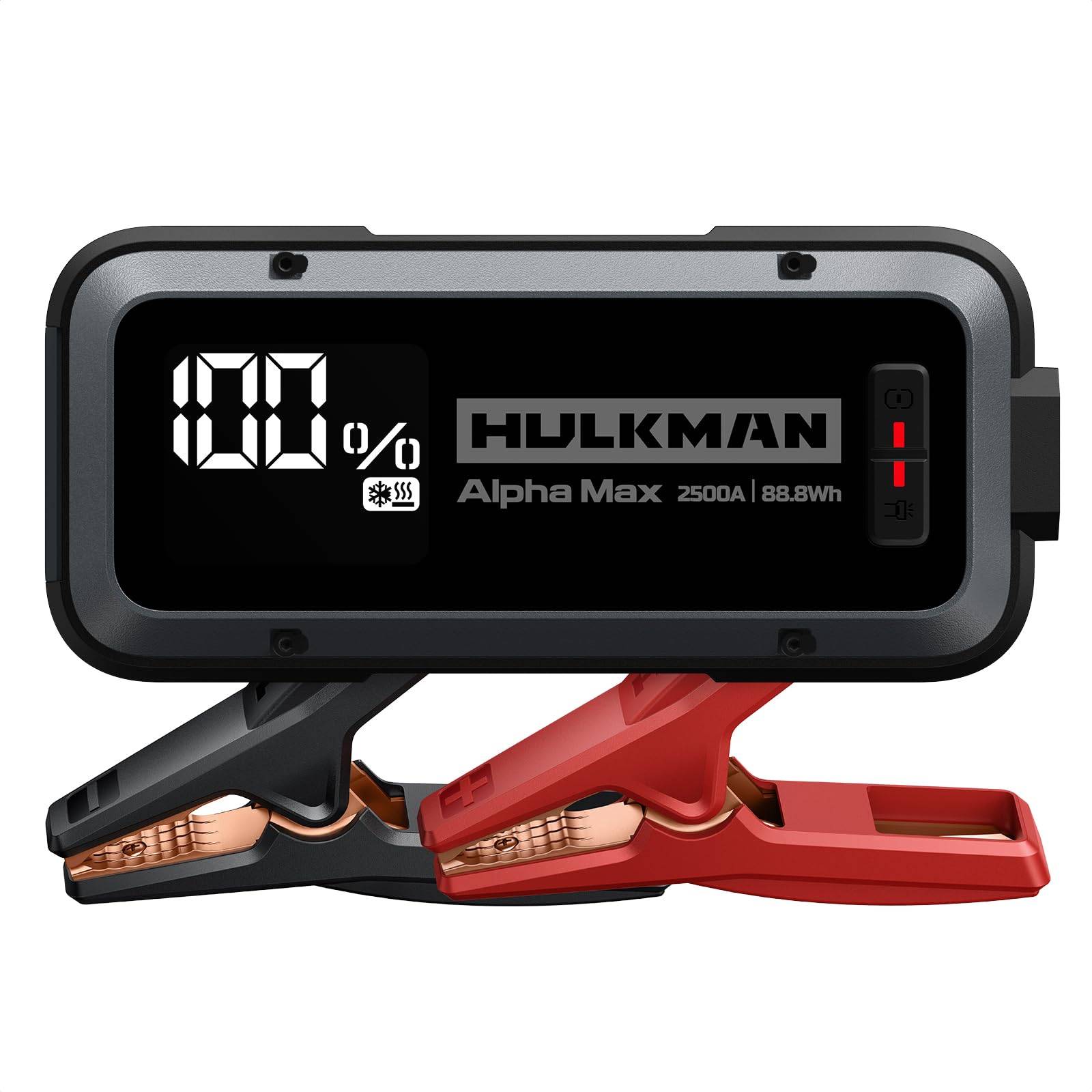 HULKMAN Alpha MAX,2500A 88.8Wh,Gris Espacial Arrancador de Batería de Coche, Caja de Arranque Portátil 12V con Tecnología de Arranque a -40°F, para Motores de Gasolina 9.0L y Diésel 6.5L