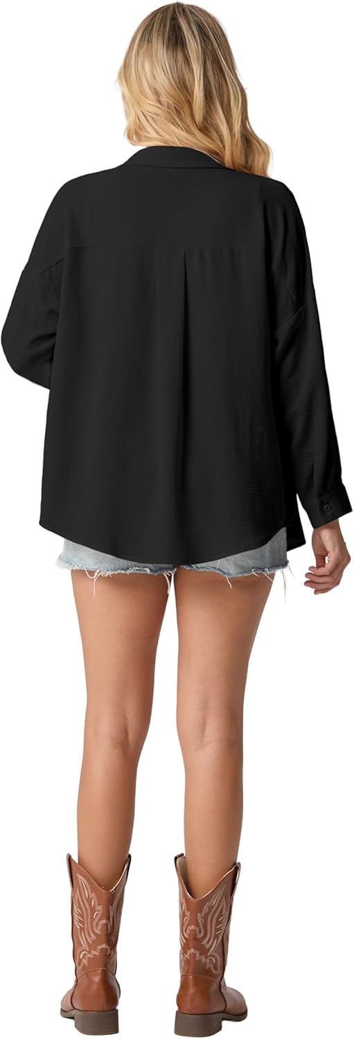 Long Sleeve Button Down Shirts for Women Dressy Floral Printed Blouse Casual Work Tops Spring Outfits 2026 - Image 3