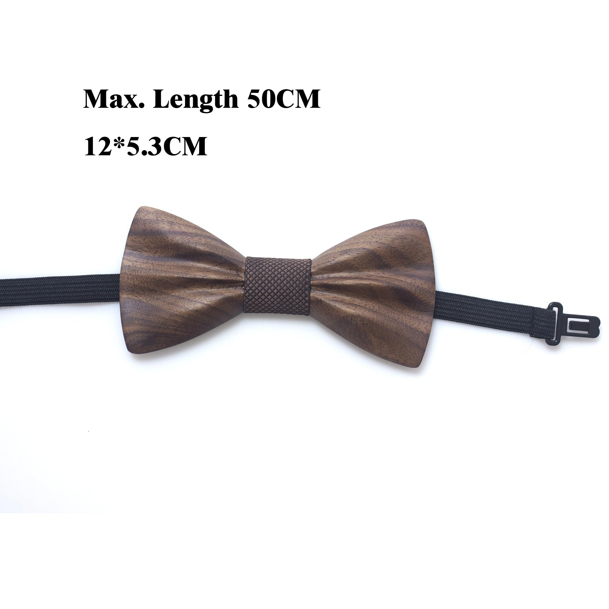 Ensemble Nœud papillon Bois pour Homme Mariage Fête Noeud Papillon,Boutons de Manchette,Mouchoir