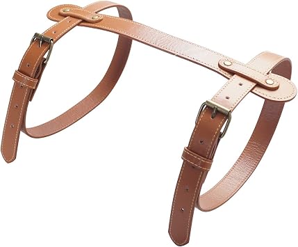 PU Leather Handle Outdoor Picnic Blanket Carry Strap Camping Travel Rug Carrier Blanket Motorcycle Tour Yoga Mat Luggage Belt Light Brown