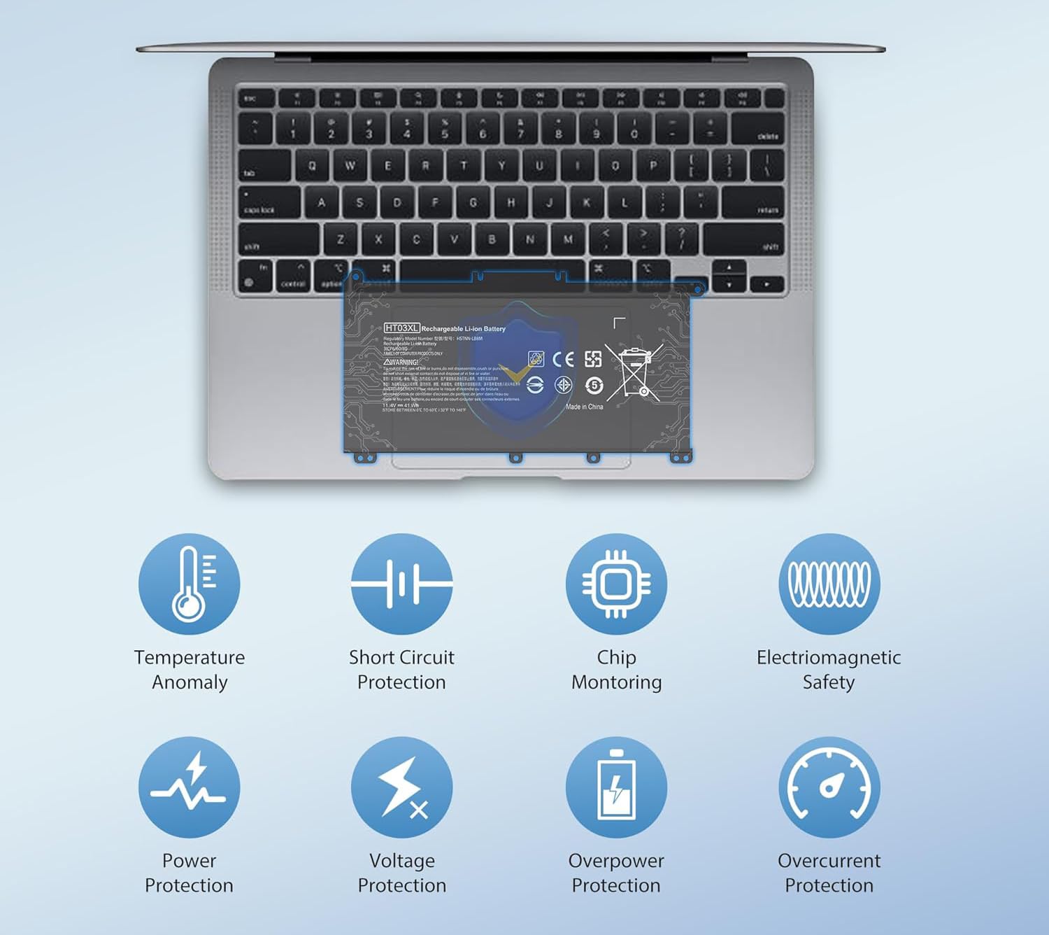BND HT03XL L11119-855 Laptop Akku für HP Pavilion 14-CD 14-CE 14-CF 14-CK 14-cm 14Q-CS 14Q-CY 14S-CF 14S-CR 15-CS 15-DA 15-DB 15-DW 15G-DR 17-BY17-CA L11421-542 L11421-2C2