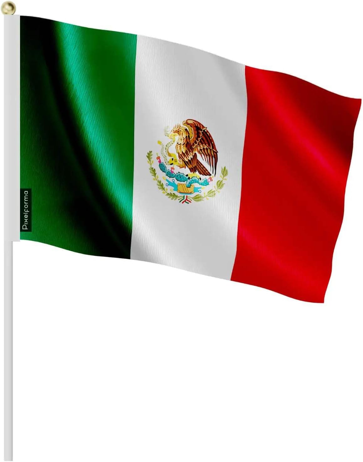 Pack of 100 Mini Flag of Mexico 14 x 21 cm