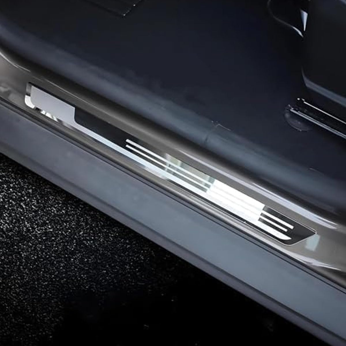 4 Pezzi Battitacco Auto per Geely Starray Em-i 2025 2026, Protezione Soglia Porta Protezione Benvenuto Pedaliera Protettivo Soglie Auto Accessori