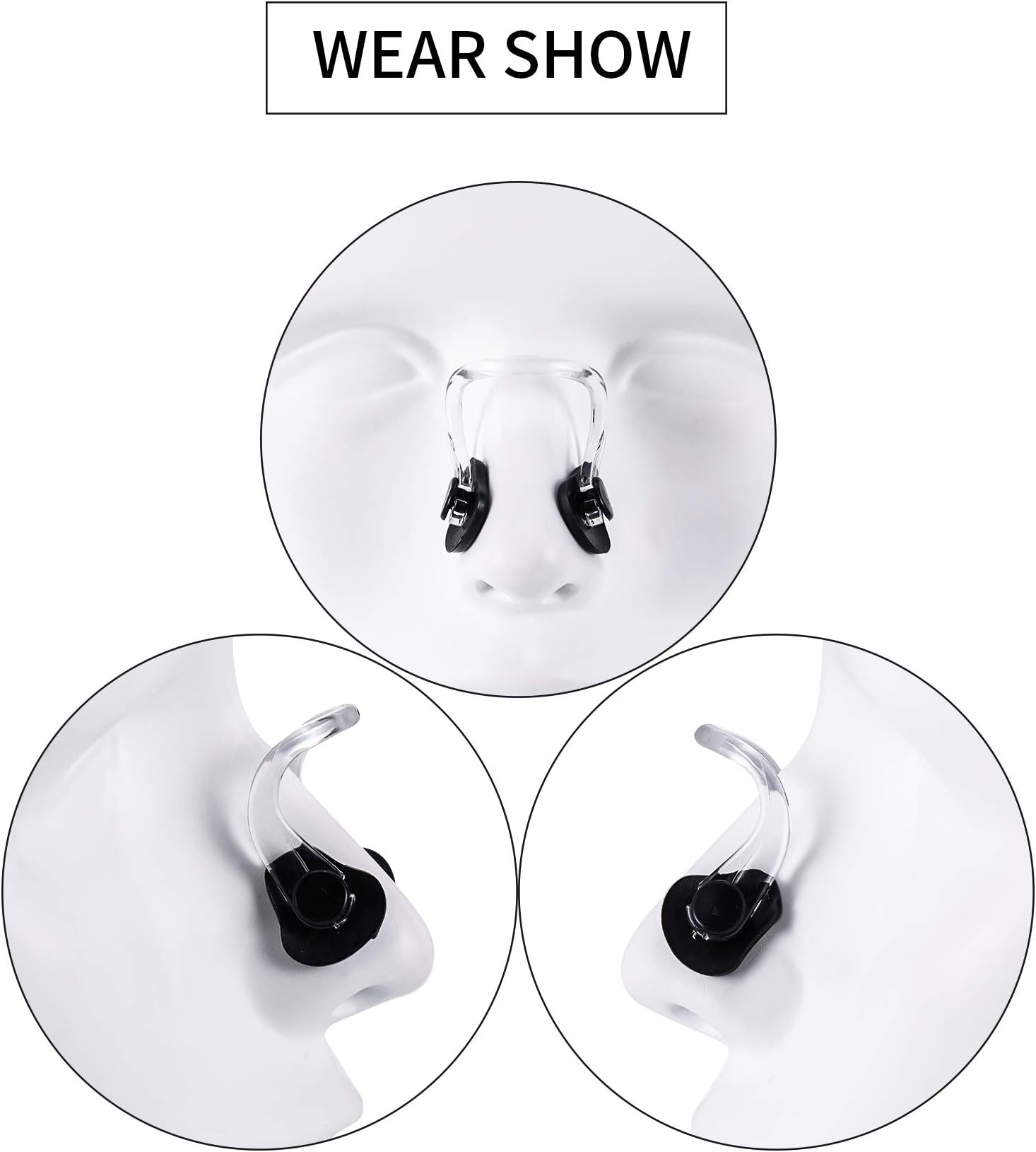 Swim Nose Clip Soft Silica Gel Nose Plugs Waterproof Nose Protector for Kids and Adults Using (Color Set 1)