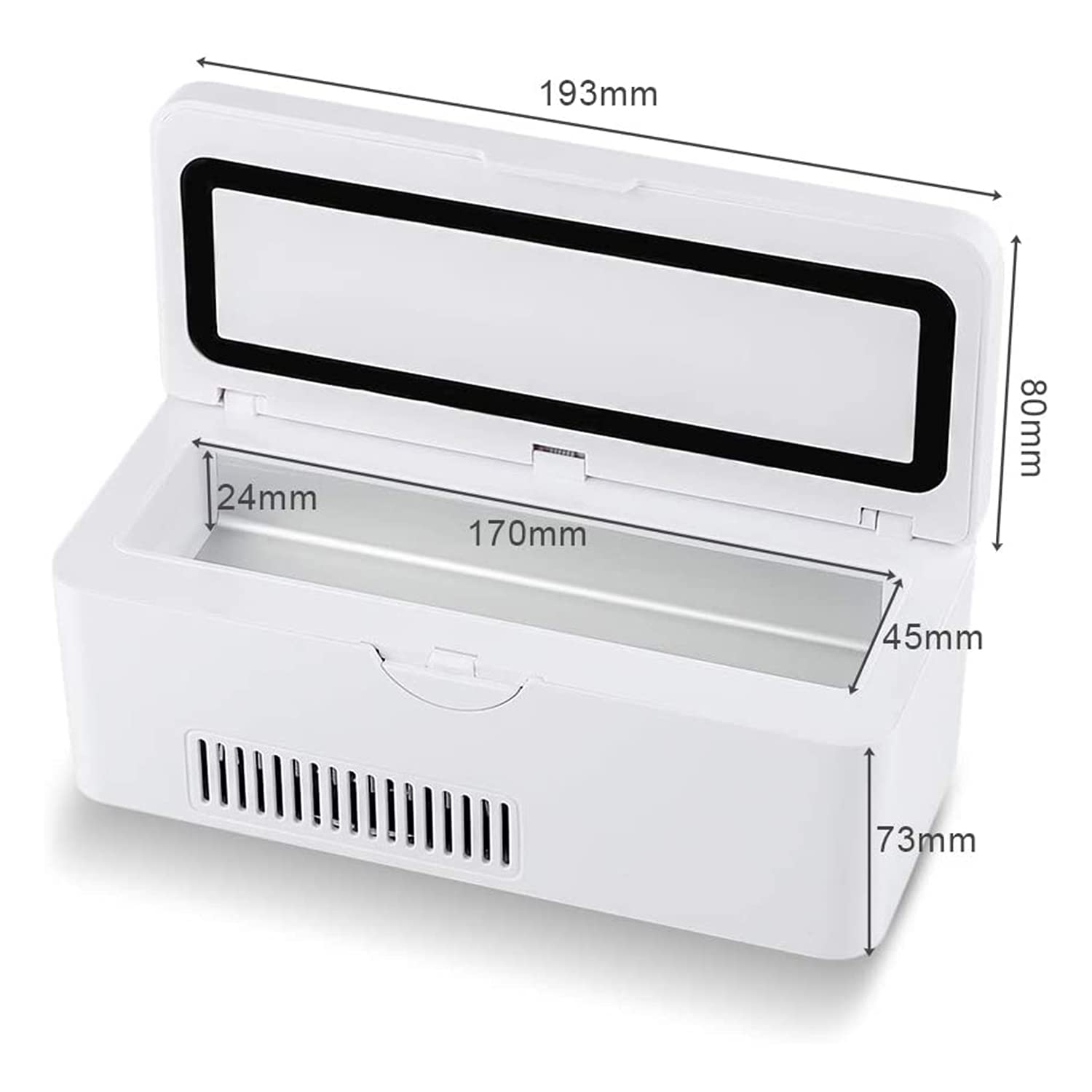 Caja refrigerada portátil, estuche de bolsa de viaje para enfriador de insulina, estuche de viaje para suministros para diabéticos, bolsa de almacenamiento para medidor de glucosa, pantalla LCD r